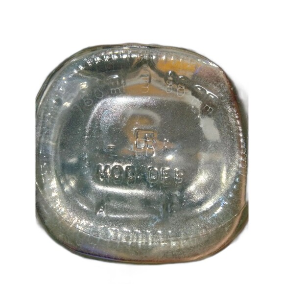 Maple Leaf Shaped Glass Bottle Empty  Maple Syrup Clear  8" Used No Flaws NO CAP - Picture 3 of 4